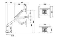 Multibrackets 7130 Flachbildschirm-Tischhalterung 124,5 cm (49") Tisch/Bank Silber