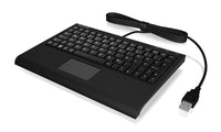 KeySonic ACK-3410 (US) Super-Mini Tastatur, Smart-Touchpad, USB, schwarz