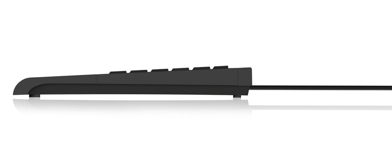 KeySonic ACK-3410 (US) Super-Mini Tastatur, Smart-Touchpad, USB, schwarz
