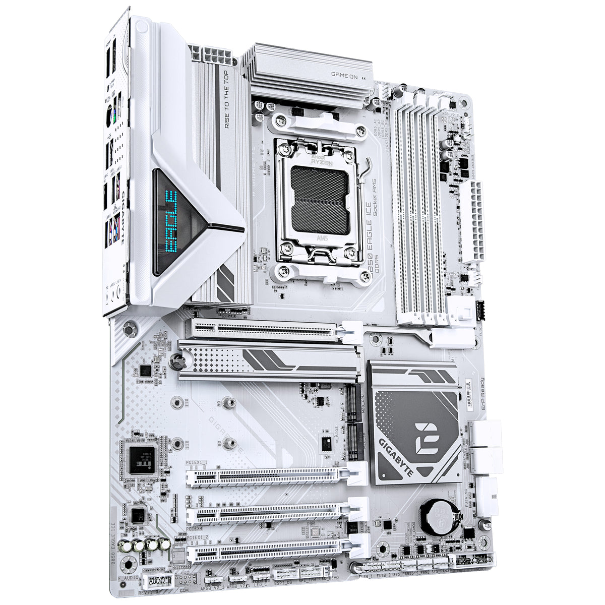 GIGABYTE B850 EAGLE ICE Mainboard – AMD Ryzen 9000 Serien-Prozessoren, 8+2+2 Phasen Digital-VRM, bis zu 8200 MHz DDR5 (O.C), 1 x PCIe 5.0 M.2 + 2 x PCIe 4.0 M.2, 2.5 GbE LAN, USB 3.2 Gen 2