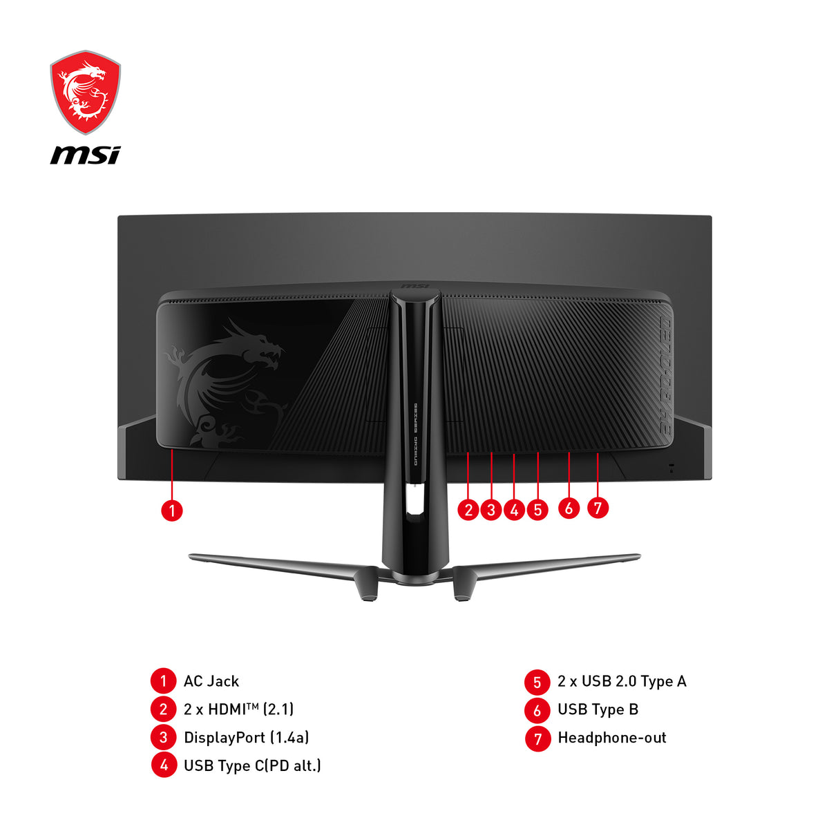 MSI MAG 341CQPDE QD-OLED Computerbildschirm 86,4 cm (34") 3440 x 1440 Pixel UltraWide Quad HD Schwarz