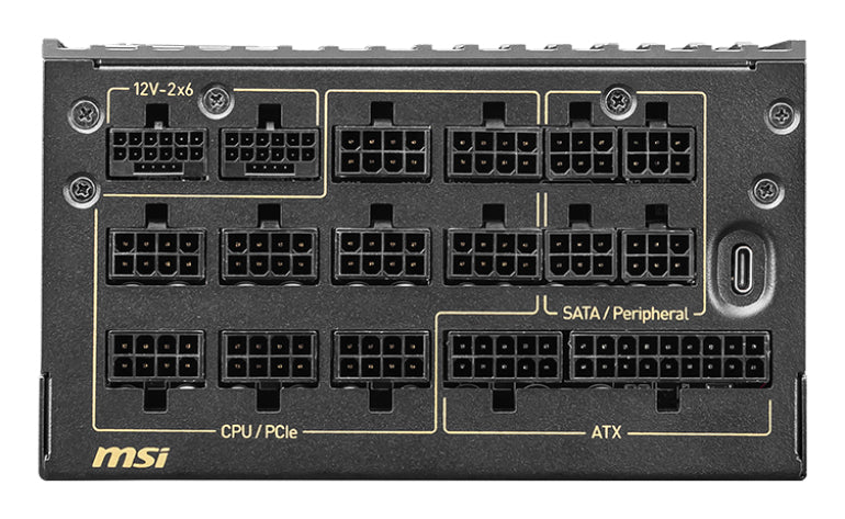 MSI MEG Ai1600T PCIE5 Alimentation 1600 W 24 broches ATX ATX Noir