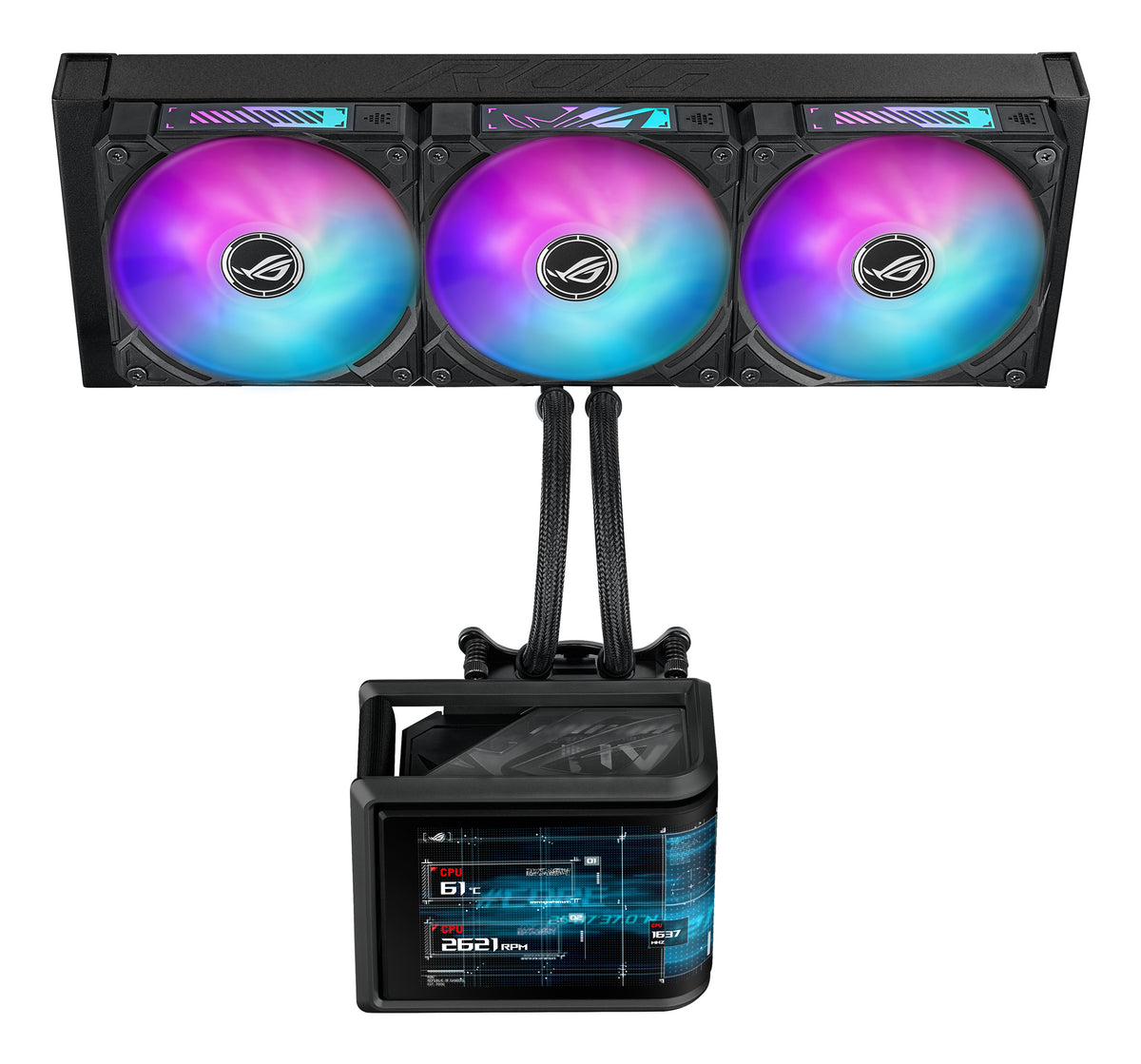 ASUS ROG Ryuo IV SLC 360 ARGB Prozessor All-in-One-Flüssigkeitskühler 12 cm Schwarz