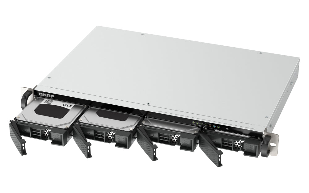 QNAP TS-433eU NAS Rack (1U) Cortex-A Cortex-A55 4 GB 0 TB QNAP Turbo System Schwarz