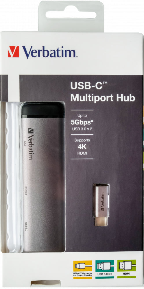 Verbatim 49140 laptop-dockingstation & portreplikator USB 3.2 Gen 1 (3.1 Gen 1) Type-C