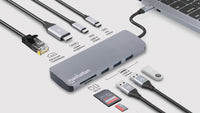 Manhattan 190459 laptop-dockingstation & portreplikator Kabelgebunden USB 3.2 Gen 1 (3.1 Gen 1) Type-C Grau