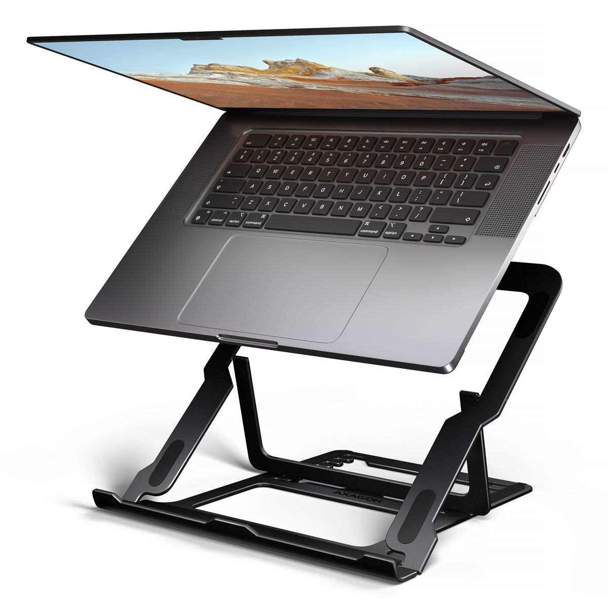 Axagon STND-LAB Laptop-Ständer, höhenverstellbar, faltbar, Aluminium Laptop- & Tablet-Ständer Schwarz 43,9 cm (17.3")