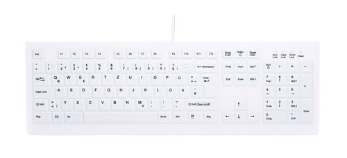 Contour Design Active Key Contour ClassicClean Silikon Tastaturabdeckung Full-Size Weiß DE C8100