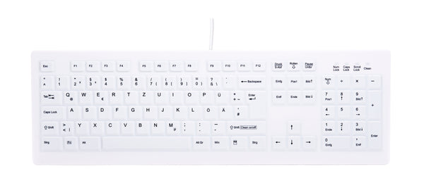 Contour Design Active Key Contour ClassicClean Silikon Tastaturabdeckung Full-Size Weiß DE C8100