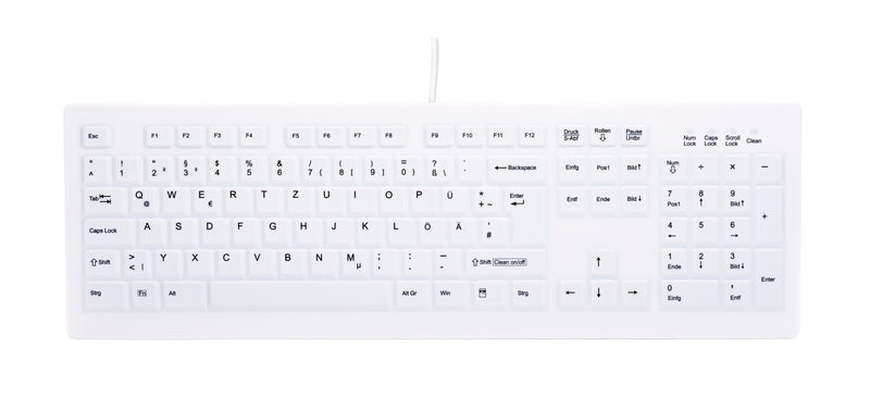 Contour Design Active Key Contour ClassicClean Silikon Tastaturabdeckung Full-Size Weiß DE C8100