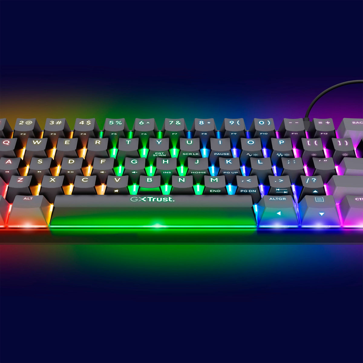 Trust GXT 867 Acira Tastatur Gaming USB QWERTZ Deutsch Schwarz, Grau