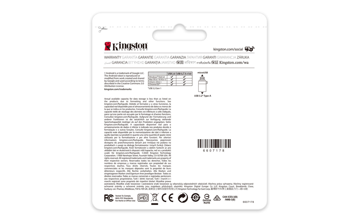 Kingston Technology DataTraveler microDuo3 G2 USB-Stick 32 GB USB Type-A / Micro-USB 3.2 Gen 1 (3.1 Gen 1) Schwarz