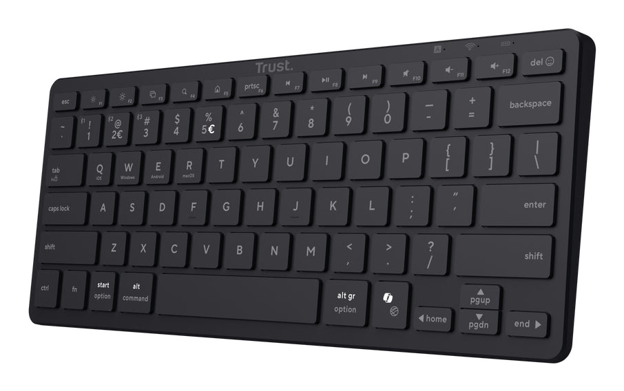Trust Nado II Tastatur Heimbüro Bluetooth Deutsch Schwarz