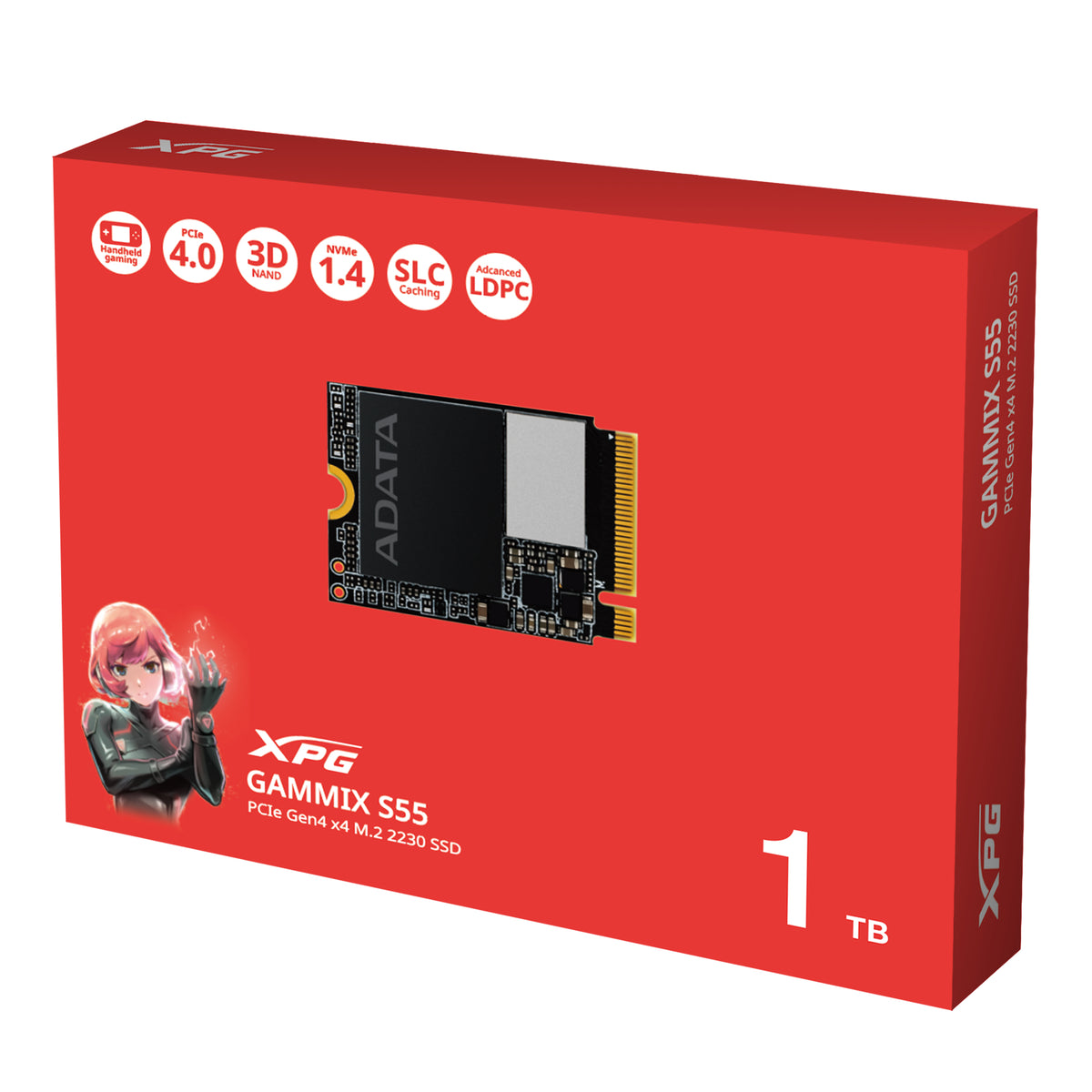XPG SGAMMIXS55-1T-C Internes Solid State Drive 1 TB M.2 PCI Express 4.0 NVMe 3D NAND