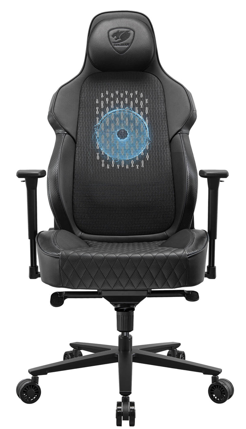 COUGAR Gaming-Stuhl NxSys Aero, integ. 200mm ARGB Lüfter, Schwarz