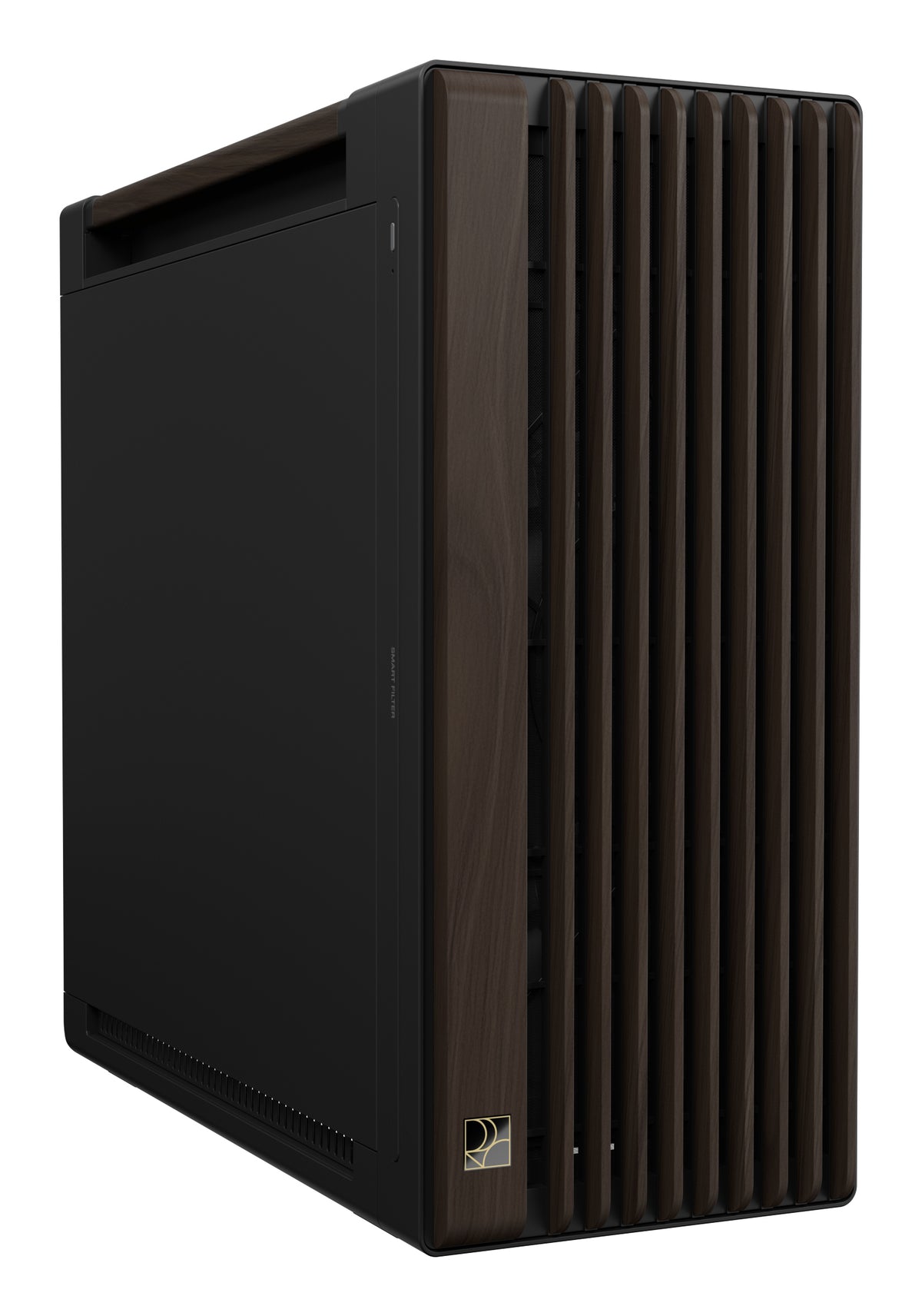 ASUS ProArt PA602 Wood Edition Modern Black - Metal Panel Midi Tower Schwarz, Holz