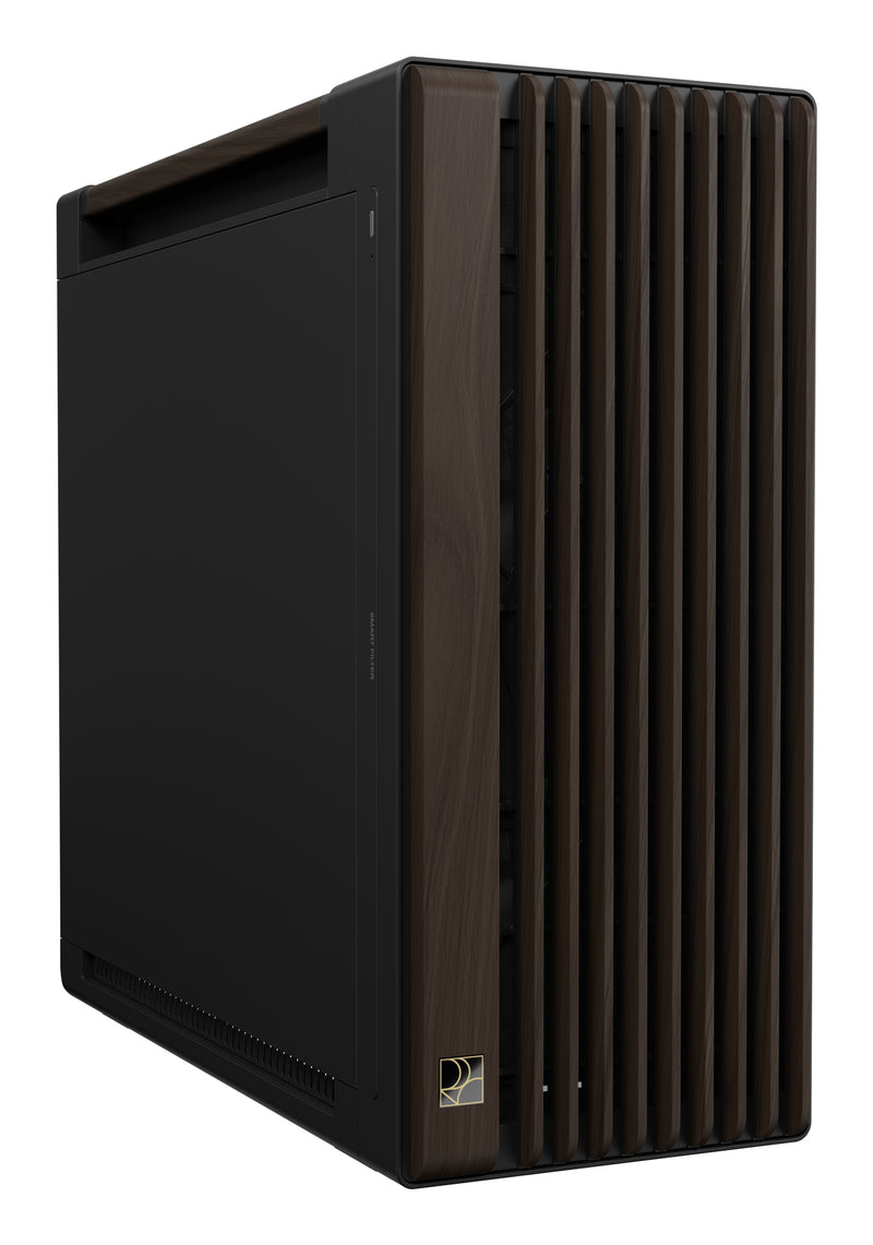 ASUS ProArt PA602 Wood Edition Modern Black - Metal Panel Midi Tower Schwarz, Holz