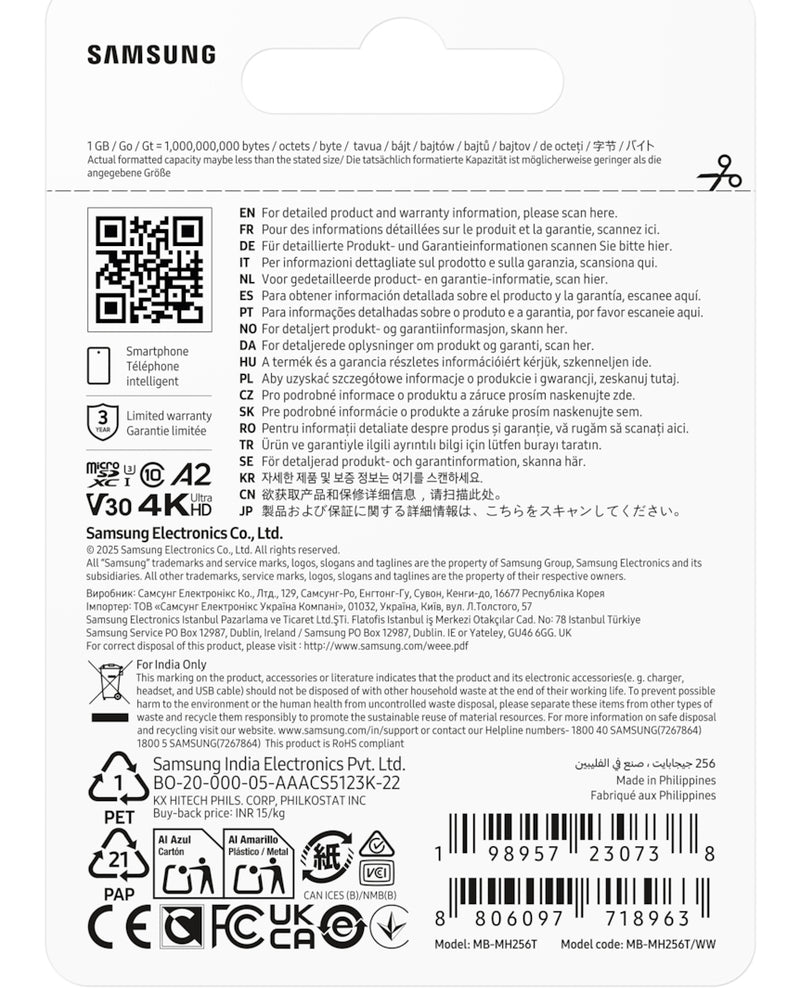 Samsung T9 microSDXC™ UHS-I Speicherkarte - 256 GB ‎ ‎