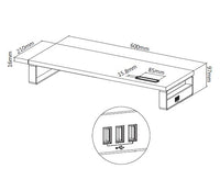 Equip 650881 Desktop-Monitor-Ständer mit USB
