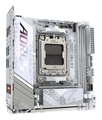 GIGABYTE X870I AORUS PRO ICE Mainboard - Unterstützt AMD Ryzen 9000er-Serie CPUs, 8+2+1 Phasen VRM, bis zu 8400 MHz DDR5 (OC), 1xPCIe 5.0 M.2 + 1xPCIe 4.0 M.2, WI-FI 7, 2,5 GbE LAN, USB 4