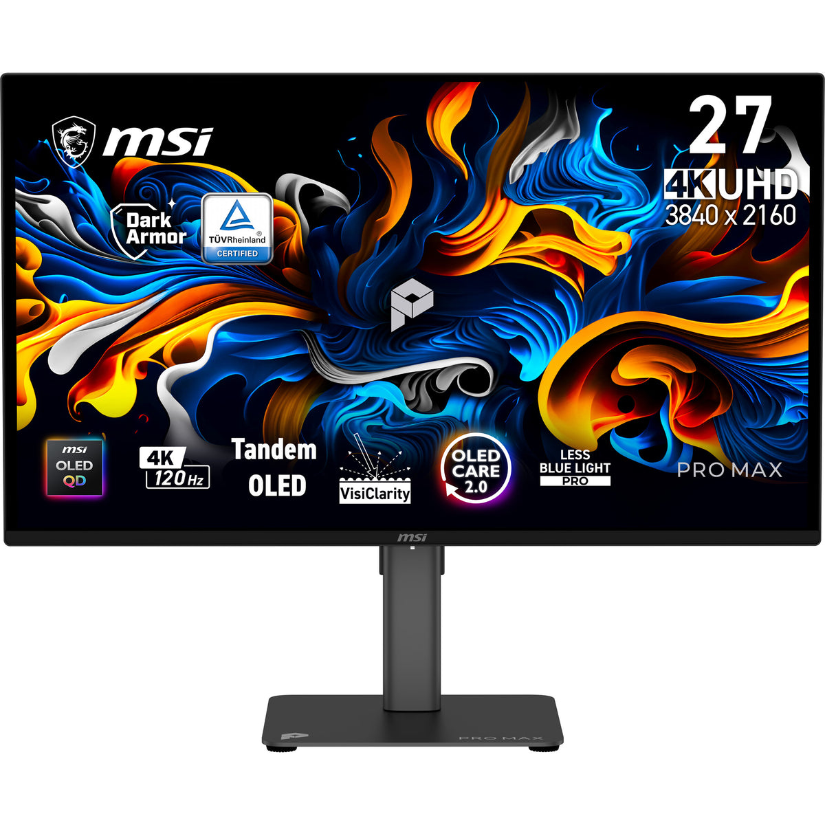 MSI Pro MAX 271UPX12G Computerbildschirm 67,3 cm (26.5") 3840 x 2160 Pixel UltraWide Full HD QD-OLED Schwarz