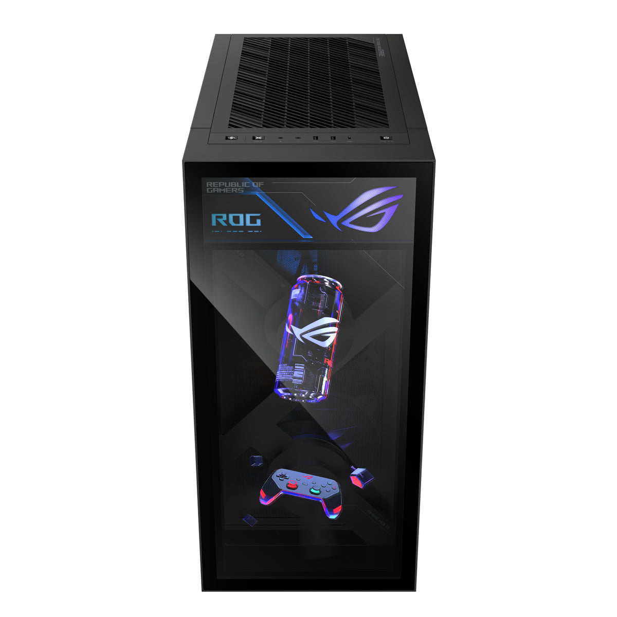 ASUS ROG GM1000TY-R9950X081W AMD Ryzen™ 9 9950X3D 64 GB DDR5-SDRAM 4 TB SSD NVIDIA GeForce RTX 5080 Windows 11 Home Tower PC Schwarz