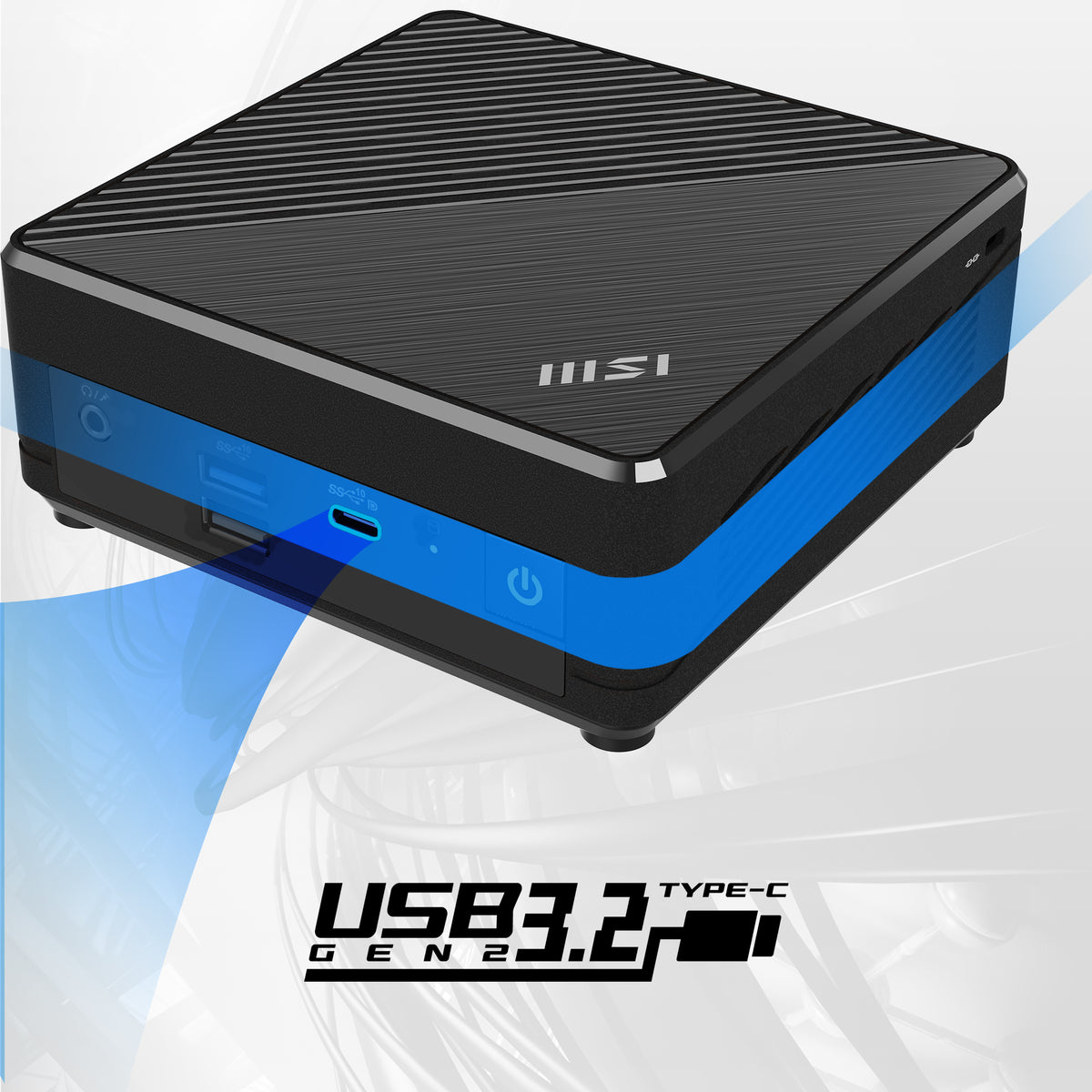 MSI Cubi N ADL-006DE Intel® N N200 4 GB DDR4-SDRAM 128 GB SSD Windows 11 Pro Mini PC Mini-PC Schwarz