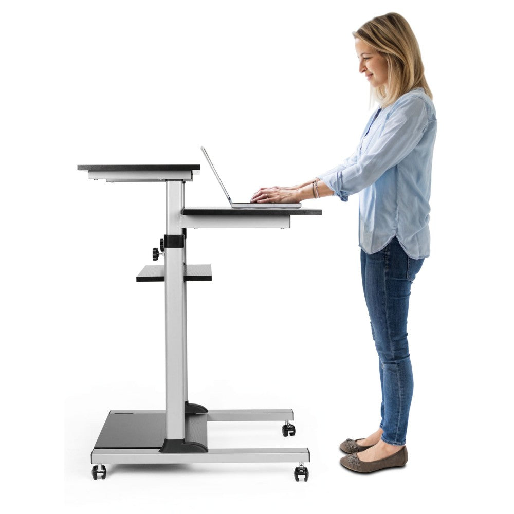 Techly ICA-TB TPM-3 Stehschreibtisch Schwarz, Silber