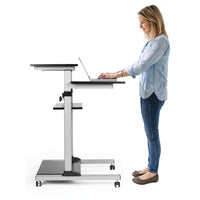 Techly ICA-TB TPM-3 Stehschreibtisch Schwarz, Silber