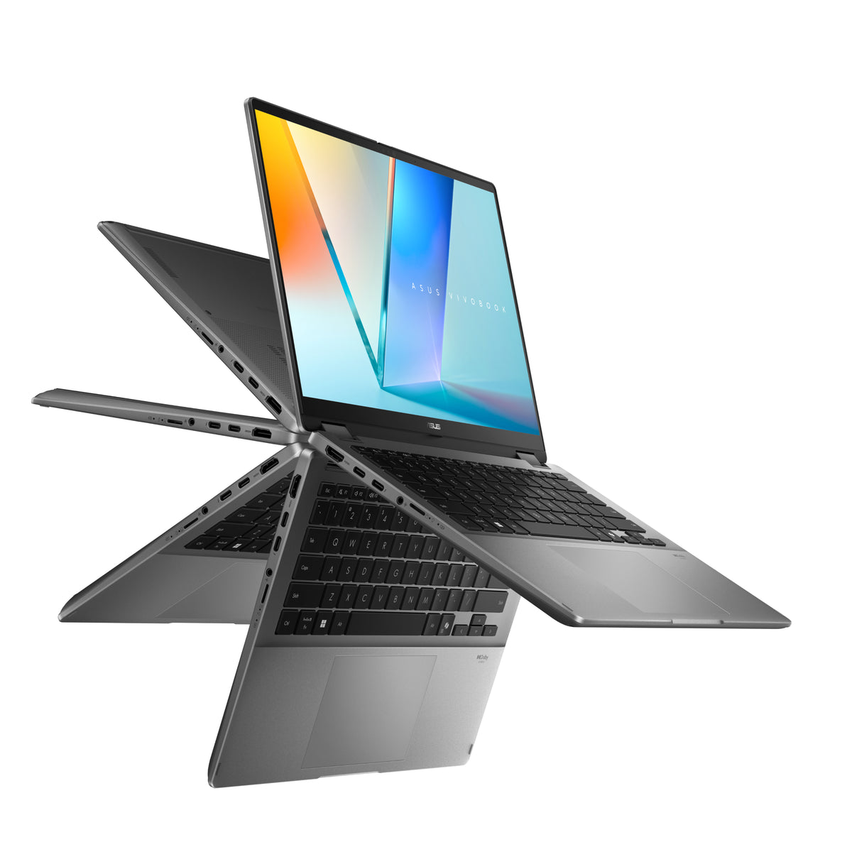 ASUS Vivobook 14 Flip TP3407AA-SG035W Copilot+ PC Intel Core Ultra 7 355 Hybrid (2-in-1) 35,6 cm (14") Touchscreen WUXGA 16 GB LPDDR5x-SDRAM 512 GB SSD Wi-Fi 7 (802.11be) Windows 11 Pro Grau