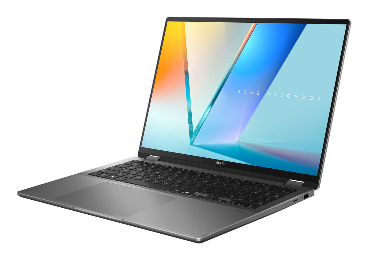 ASUS Vivobook 16 Flip TP3607SH-RJ031WS Copilot+ PC Intel Core Ultra 7 256V Hybrid (2-in-1) 40,6 cm (16") Touchscreen 3K 16 GB LPDDR5x-SDRAM 1 TB SSD NVIDIA GeForce RTX 5050 Wi-Fi 7 (802.11be) Windows 11 Home Grau