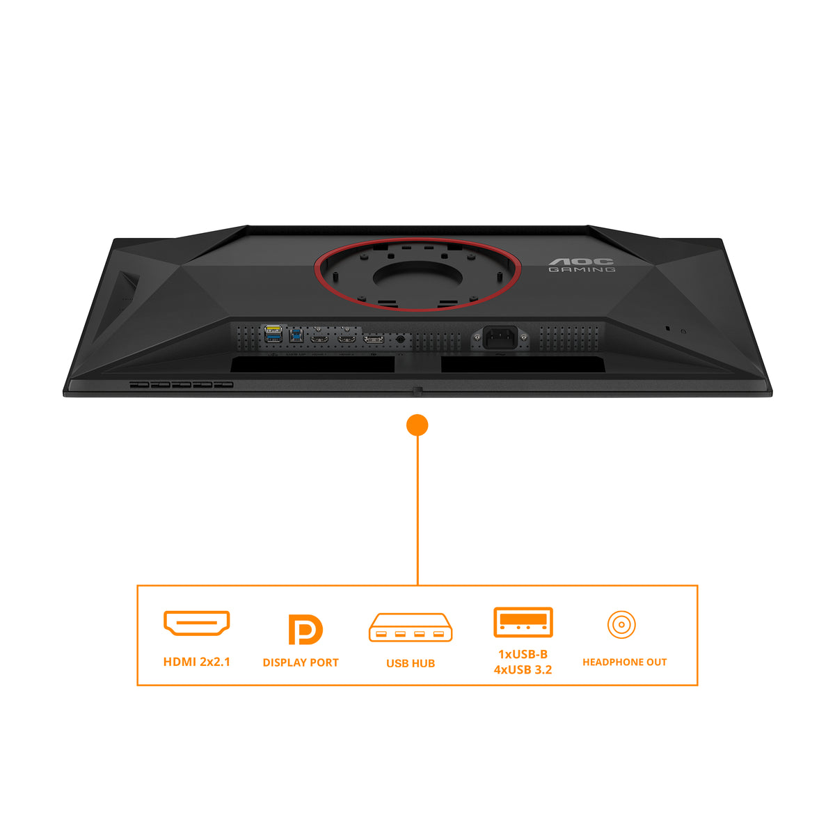AOC G4 Q27G4ZD Computerbildschirm 67,3 cm (26.5") 2560 x 1440 Pixel Quad HD QD-OLED Schwarz, Rot