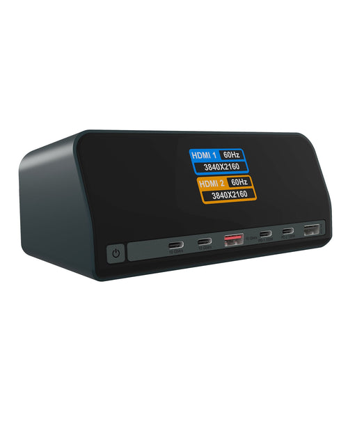 ICY BOX Heart Dock 2300, 11-in-1 DockingStation mit zwei Videoausgängen und LCD-Display