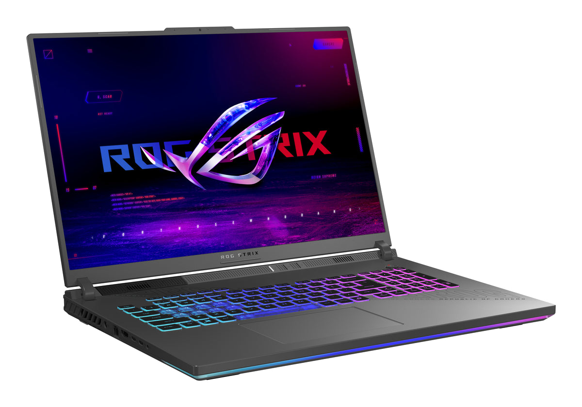 ASUS ROG Strix G18 G814PP-S8014W AMD Ryzen™ 9 8940HX Laptop 45,7 cm (18") WUXGA 32 GB DDR5-SDRAM 1 TB SSD NVIDIA GeForce RTX 5070 Wi-Fi 6E (802.11ax) Windows 11 Home Schwarz, Grau