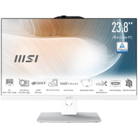 MSI Modern AM242P 1M-2097EU Intel Core 7 150U 60,5 cm (23.8") 1920 x 1080 Pixel All-in-One-PC 16 GB DDR5-SDRAM 512 GB SSD Windows 11 Pro Wi-Fi 6E (802.11ax) Weiß