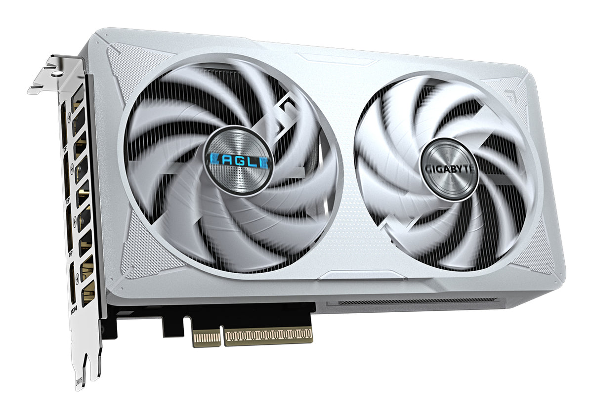 GIGABYTE GeForce RTX 5060 EAGLE OC ICE 8G Grafikkarte - 8GB GDDR7, 128bit, PCI-E 5.0, 2550 MHz Kerntakt, 3 x DisplayPort, 1 x HDMI, GV-N5060EAGLEOC ICE-8GD
