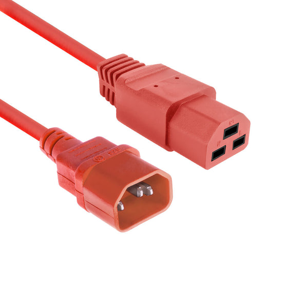 ACT Netzkabel C14 - C21 IEC60320 rot 1 m