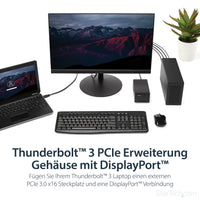 StarTech.com Thunderbolt 3 PCIe Erweiterungsgehäuse, Externes Gehäuse mit einem PCI Express Slot, PCIe Box für Laptops/Desktops/All-In-Ones, 5K/4K Ausgang über TB3/DP Ports, TAA konform