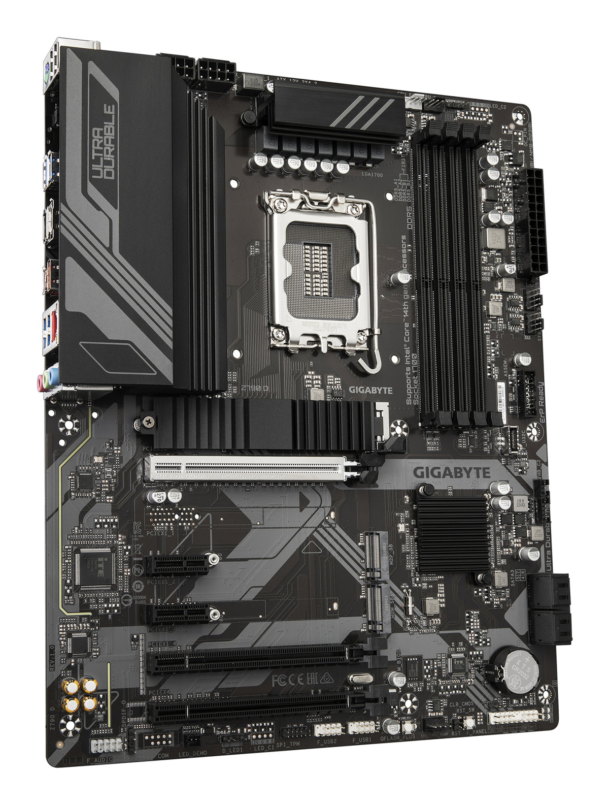 GIGABYTE Z790 D Motherboard - Unterstützt Intel Core 14. Generation CPUs, 12+1+1 Phasen Digital VRM, bis zu 7600MHz DDR5 (OC), 3xPCIe 4.0 M.2, 2.5GbE LAN, USB 3.2 Gen 2