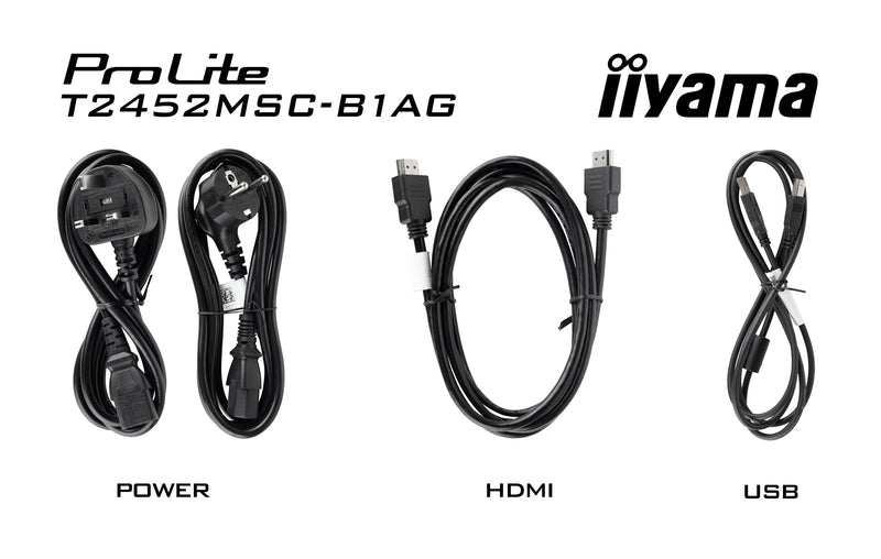 iiyama ProLite T2452MSC-B1AG Computerbildschirm 60,5 cm (23.8") 1920 x 1080 Pixel Full HD LED Touchscreen Schwarz