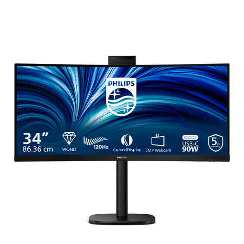 Philips 3000 series 34B2U3600CH/00 Computerbildschirm 86,4 cm (34") 3440 x 1440 Pixel Wide Quad HD LCD Schwarz