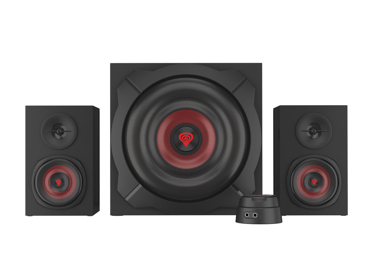 GENESIS Helium 610BT Lautsprecherset 60 W PC/Laptop Schwarz, Rot 2.1 Kanäle 2-Wege 30 W Bluetooth
