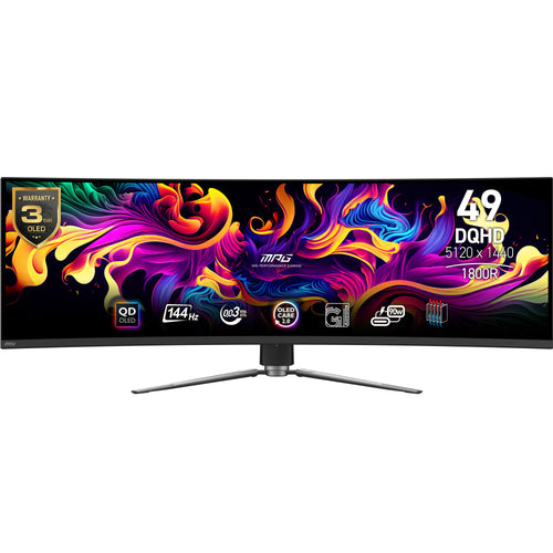 MSI MPG 491CQPDE QD-OLED Computerbildschirm 124,5 cm (49") 5120 x 1440 Pixel Dual QHD Schwarz