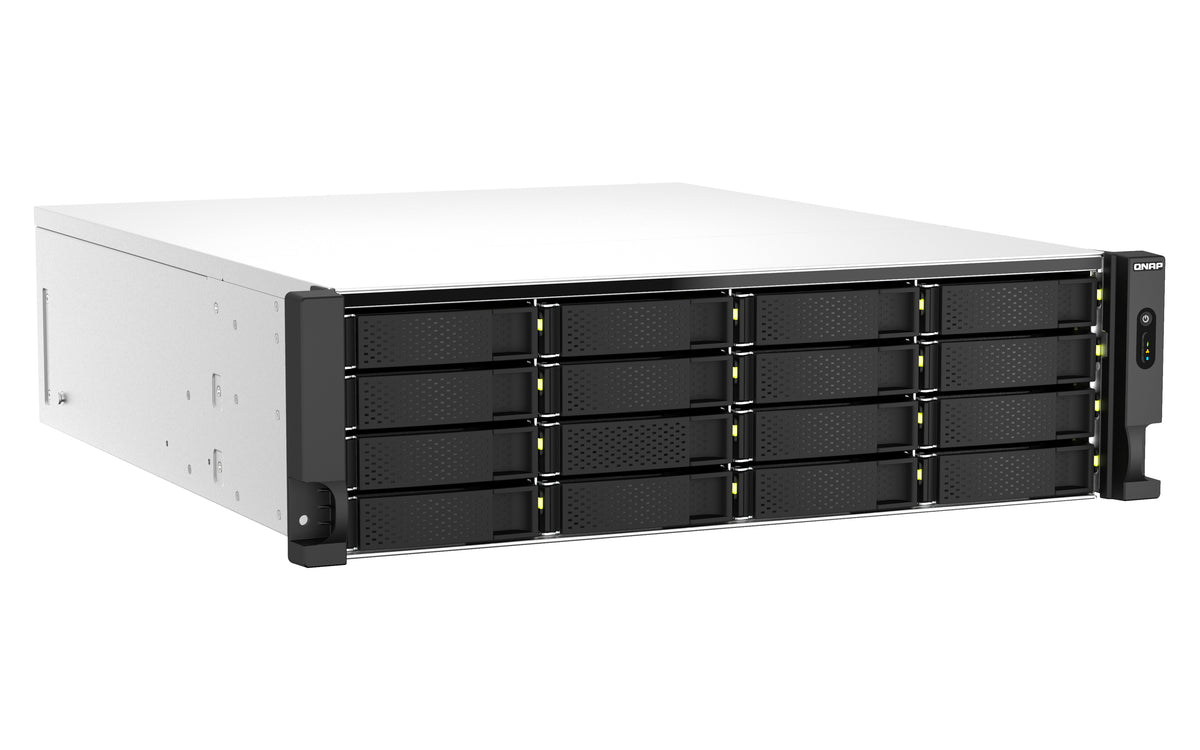 QNAP TS-h2287XU-RP NAS Rack (3U) Intel Xeon E E-2336 32 GB DDR4 0 TB QuTS hero Schwarz, Weiß
