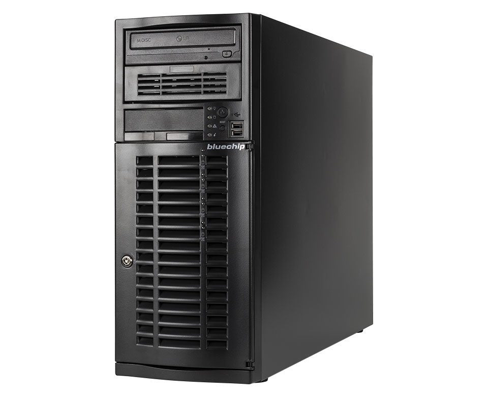 bluechip SERVERline T40317s Tower, Intel® Xeon® Silver 4410Y Prozessor / bis zu 3.90 GHz, 32 GB DDR5, 2 x 960 GB SSD, 2 x RJ45 (10 Gb/s)