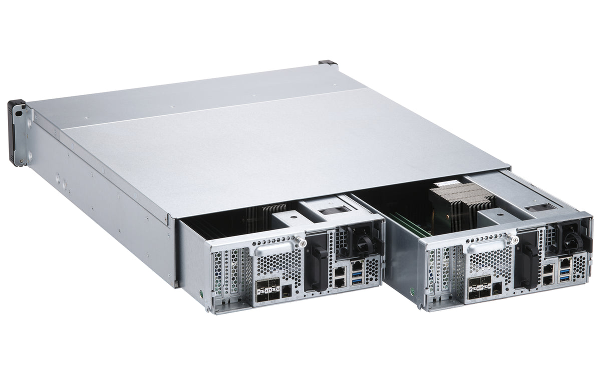 QNAP ES2486dc NAS Rack (2U) Intel® Xeon® D D-2142IT 96 GB DDR4 0 TB QNAP Enterprise System Schwarz