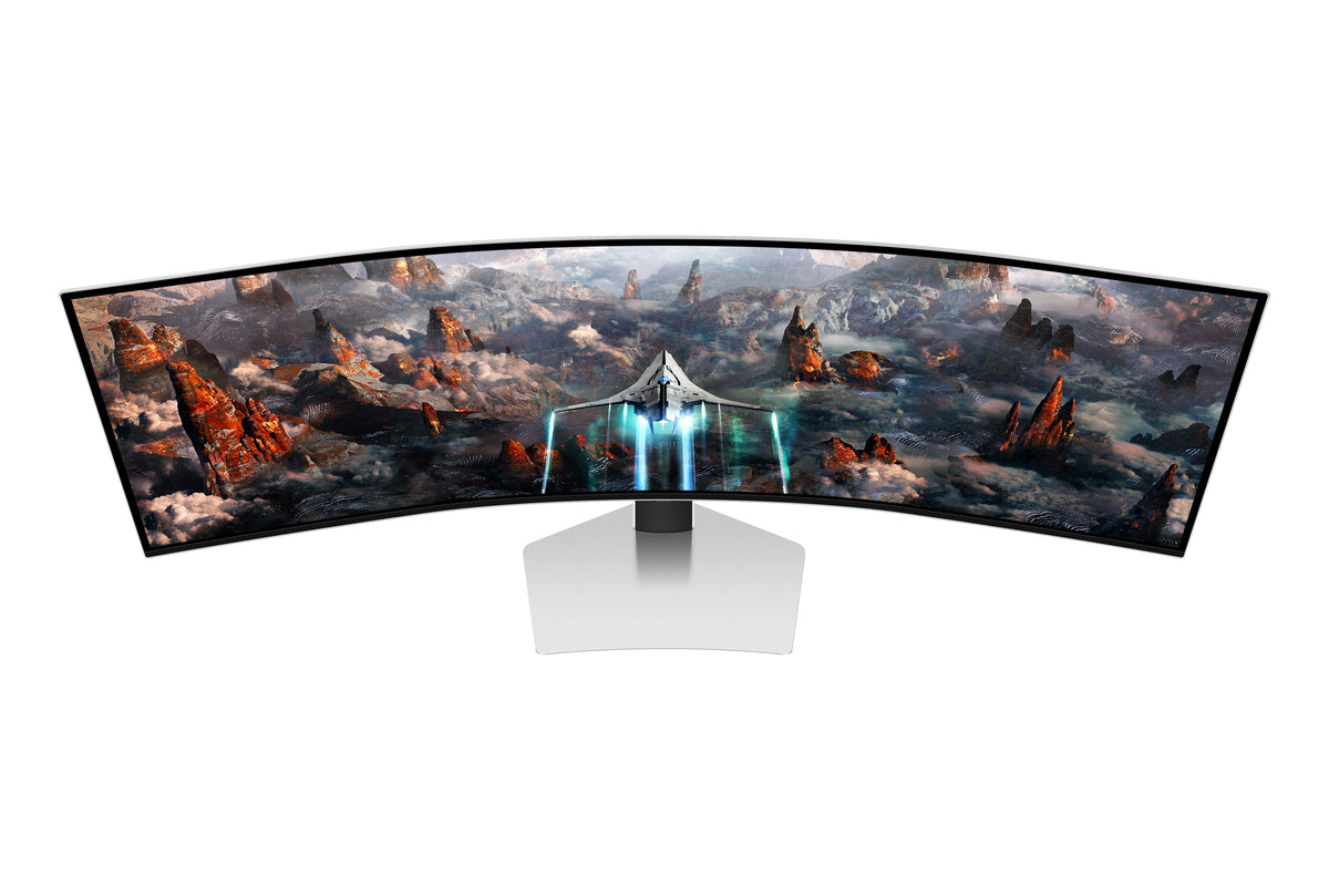Samsung G93SC Computerbildschirm 124,5 cm (49") 5120 x 1440 Pixel Dual QHD OLED Silber