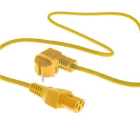 ACT Stromkabel Netzstecker CEE 7/7 Stecker (abgewinkelt) - C15 gelb 2 m