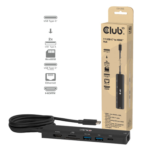 CLUB3D 7-1 USB-C® zu HDMI-Hub™