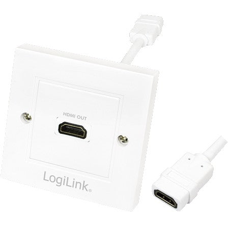 Logilink HDMI Adapter. wall socket. 1-port. white
